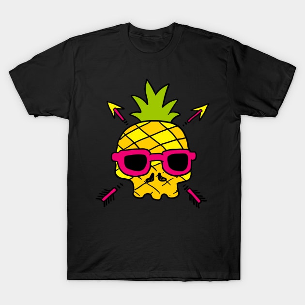 Pineapple Skull T-Shirt by hothippo